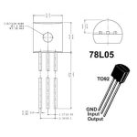 رگولاتور 5+ ولت 78L05 پلاستیکی 500mA پکیج TO-92 - تصویر 4