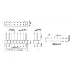 پین هدر 2x40 نری صاف 19 میل - تصویر 3
