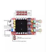 ماژول XH-M510 آمپلی فایر 100 وات استریو کلاس D با تراشه TDA7498 - تصویر 2
