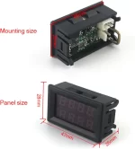 ولت متر_امپر متر پنلی 4 رقمی dc 10A 100V DC - تصویر 3
