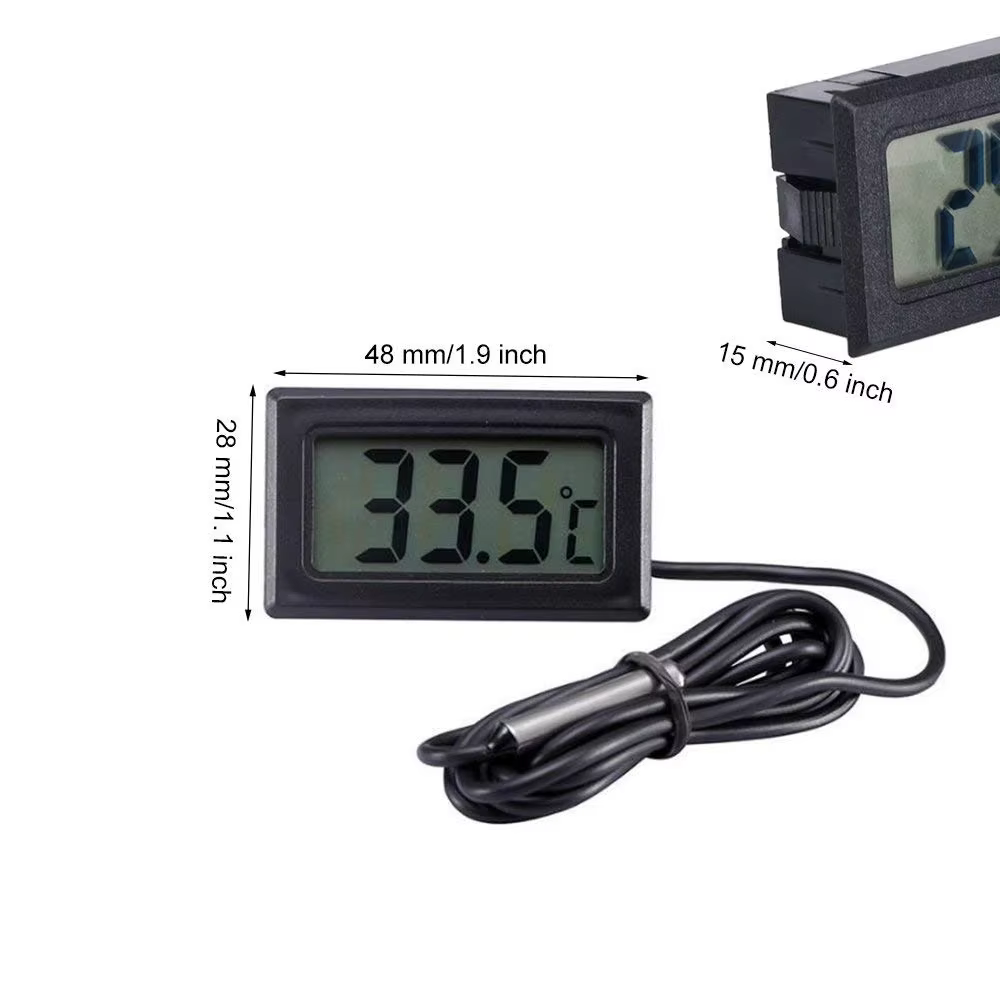دماسنج پنلی همراه با سیم TMP10 (مشکی)