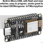 برد توسعه NodeMcu دارای هسته وای فای ESP8266 و مبدل CP2102 رابط تایپ C