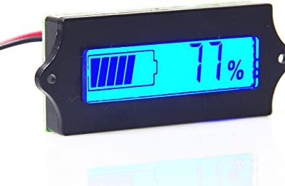 نمایشگر شارژ باتری لیتیومی و خشک (بک لایت آبی)