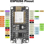 برد توسعه NodeMcu دارای هسته وای فای ESP8266 و مبدل CP2102 رابط تایپ C - تصویر 3