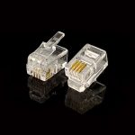 سر سوکت نری 4 پین گوشی تلفن (باریک) RJ11