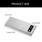 کيس پاور بانک 8 باتري فست شارژ (سفید) 20 هزار - تصویر 3