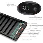 کيس پاور بانک 8 باتري فست شارژ (مشکي) 20 هزار - تصویر 2