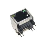 سوکت شبکه مادگی فیلتردار روبردی RJ45 فلزی (چراغ دار)