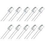 ال ای دی 5 میل سفید شفاف (بسته 10 عددی)