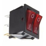 کلید راکر دو پل چراغدار 6 پايه 20آمپر