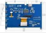 نمایشگر 7 اینچ با تاچ مقاومتی Waveshare رسپبری 1024x600 - تصویر 2