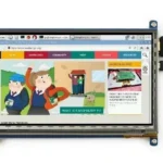 نمایشگر 7 اینچ با تاچ مقاومتی Waveshare رسپبری 1024x600