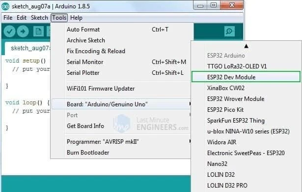 راه حل ارور ESP32-Issue 