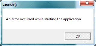 راه حل خطای Launch4j
