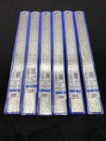 خط کش فلزی ضخیم 30 سانتی (اینچ و میلی متر)