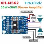 ماژول آمپلی فایر 2X50W وات استریو XH-M562 - تصویر 2