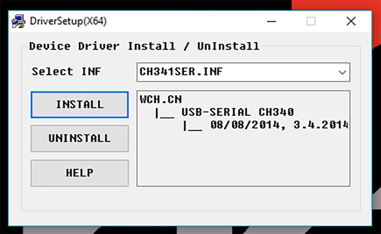 نصب درایور CH340 برای ویندوز