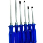 ست پیچ گوشتی 6 عددی ضربه خور آچار خور طرح نوا دسته آبی SOUKUW