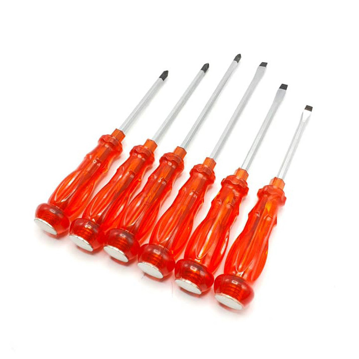 0fd0eb67c186fb32ac2b4890663ad39cdd0f872c_1656927871 ست پیچ گوشتی ضربه خور 6 عددی دسته قرمز ضخیم SOUKW - تصویر 1