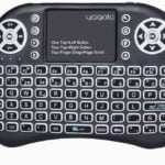 مینی کیبورد بی سیم همراه با تاچ پد مدل RGB‏ (همراه باتری و بک لایت)