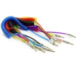 کابل AUX فنری سر فلزی (آبی)