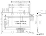نمایشگر OLED 64*128 آبی و زرد 0.96 اینچ I2C - تصویر 5
