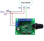 ماژول درایور و کنترل دور موتور براشلس ولتاژ 5V - 12V جریان 1.8AMAX‏ - تصویر 4