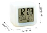ساعت و دماسنج دیجیتال رنگی آلارم دار مکعبی مدل CHH508 - تصویر 6