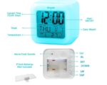 ساعت و دماسنج دیجیتال رنگی آلارم دار مکعبی مدل CHH508 - تصویر 8