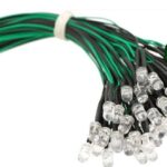 ال ای دی 5 میل شفاف سبز سیم دار - بسته های 50 عددی