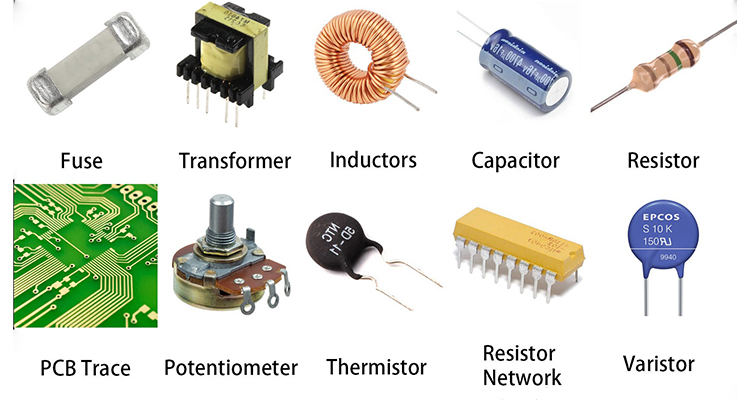 شناسایی قطعات روی برد از روی حروف
