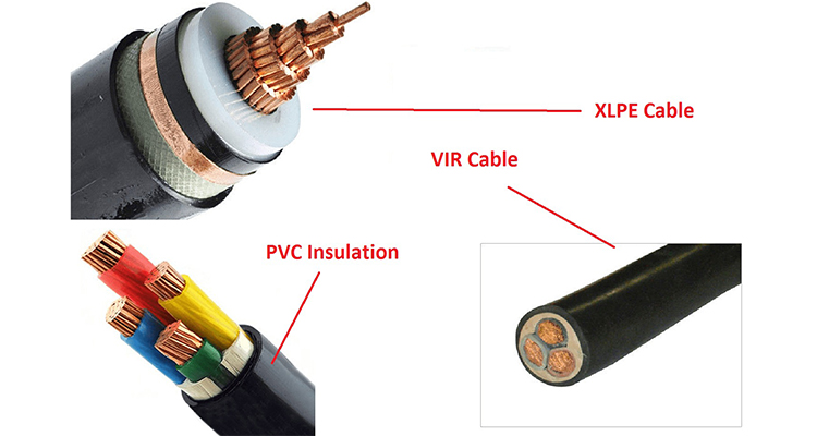انواع کابل برق بر اساس عایق