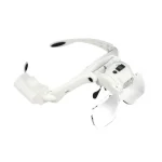 ذره بین عینکی پیشانی بند ۵ لنز ( چراغ دار 5LED ) 9898.7RD