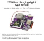 ماژول پاور بانک مینی 22.5W فست شارژ با نمایشگر همراه با سنسور دما - تصویر 5