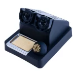 پایه هویه رومیزی دوقلو به همراه اسفنج و سیم تمیز کننده ZD-11S