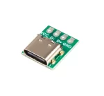 برد تبدیل کانکتورUSB TYPE-C به DIP مدل 4 پین برد سبز