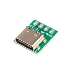 برد تبدیل کانکتورUSB TYPE-C به DIP مدل 4 پین برد سبز