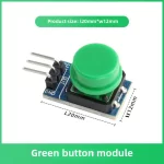 ماژول سوئیچ فشاری 12*12 با سر شاستی (سبز) - تصویر 2