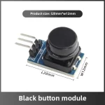 ماژول سوئیچ فشاری 12*12 با سر شاستی (مشکی) - تصویر 2