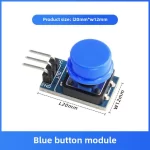 ماژول سوئیچ فشاری 12*12 با سر شاستی (آبی) - تصویر 2