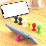 تاچ کش و هولدر موبایل سیلیکونی کوچک (زرد) - تصویر 3