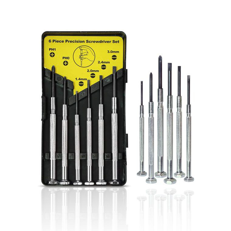 IMG_20251008_143150_132 ست پیچ گوشتی ساعتی دسته فلزی 6 عددی NO.1500 - تصویر 1