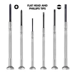 ست پیچ گوشتی ساعتی دسته فلزی 6 عددی NO.1500 - تصویر 2