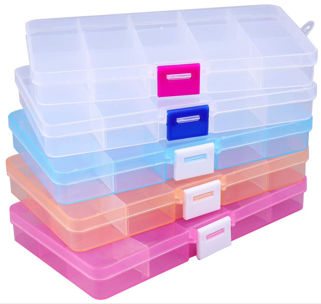 IMG_20251009_000602_724 جعبه قطعات 15 خانه سایز 9.8*2.3*17.3 (نارنجی) - تصویر 1