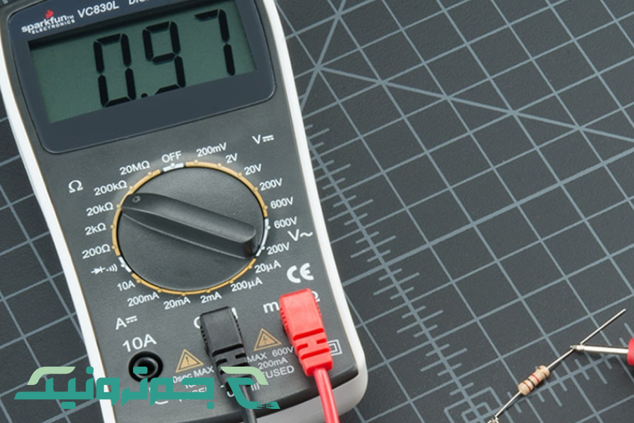 تست مقاومت الکتریکی با مولتی متر