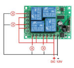 ریموت کنترل کد لرن 12 ولت بی سیم یونیورسال 433MHZ گیرنده و فرستنده رله 4 کاناله - تصویر 4