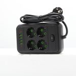 چهار راهی برق یونیورسال با 3 خروجی USB و تایپ سی 2500 وات (مشکی) مدل T203