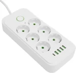 شش راهی برق یونیورسال با 3 خروجی USB و تایپ سی (سفید) - تصویر 6
