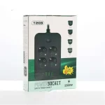 چهار راهی برق یونیورسال با 3 خروجی USB و تایپ سی 2500 وات (مشکی) مدل T203 - تصویر 4