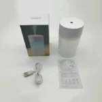 دستگاه بخار ساز استوانه ای با نور رمانتیک RGB (درب سفید ۲۶۰ میلی لیتر)